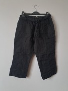 Charles vogele spodnie rybaczki 36/S czarne len bawełna