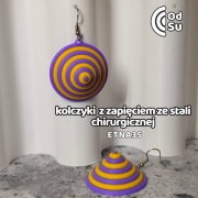 Kolczyki ETNA 35 - fioletowo-żółte