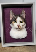 Filcowy portret Kota Tabby Popiersie Prezent dla Mamy
