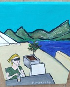 Oryginalny obraz na płótnie Przy kawie latte