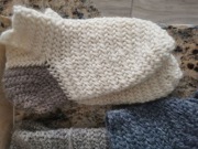 naalbinding skarpety tkane igłą 38 wełna reko wiking