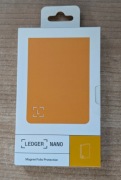 Etui na portfel do Kryptowalut Ledger Nano Gen5 Orange Magnet BTC Folio New