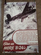 Duży plakat z Muzeum Powstania Warszawskiego "Give us more b-24s"