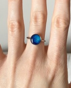 Unikatowy pierścionek regulowany- ręcznie malowany akwarelą 