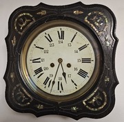 francuski zegar "Oeil de Boeuf" BAWOLE OKO: masa perłowa, mech. JUNGHANS