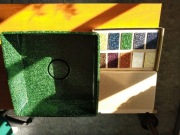 Umywalka z trocin w naturalnej żywicy