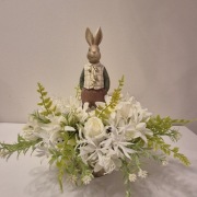 stroik wielkanocny z zajączkiem | Dekoracja świąteczna