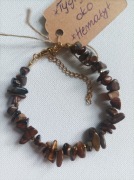 Bransoletka z kamieni naturalnych kamień siły tygrysie oko i hematyt