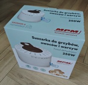 Nieużywana suszarka do grzybów, warzyw i owoców, MPM BSG-01 250W, BPA free