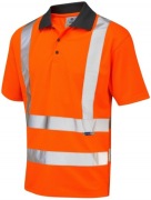 koszulka polo ostrzegawcza z odblaskami LEO r. 4XL UPF 40+ Hi-Vis Orange