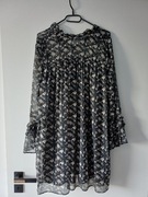 Zara, Czarna sukienka oversize mini w bardzo dobrym stanie