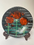 Ceramiczny talerz dekoracyjny Bodrogkeresztúr Węgry, lata 60