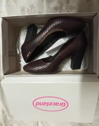 Buty na obcasie na słupku szpilki obcasy słupki skóra naturalna Best But