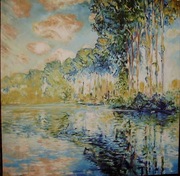 Kopia obrazu Claude’a Moneta "Topole przy Argenteuil" 