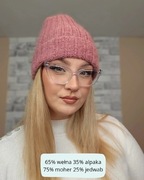 Czapka zimowa damska podwójna nitka wełniana