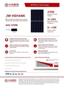 Moduł PV Jollywood HD144N-9BB-470Wp Ntype bifacjal