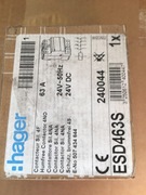 Stycznik modułowy Hager ESD463S 24V AC/DC