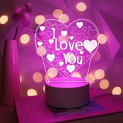 Lampka z napisem "Kocham Cie" Walentynki