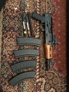 Replika aksu cm045a + magazynki, baterie, optyka