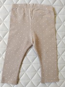 H&M legginsy dresowe ciepłe beż taupe r. 80