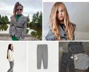 Zestaw w pepitke dla dziewczynki 