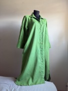 Zara Iniana długa maxi sukienka zielona 100 % len M L XL