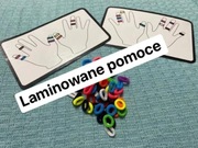Dłonie - karty edukacyjne z gumkami