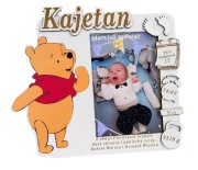 Ramka na zdjęcie, metryczka, Kubuś Puchatek 