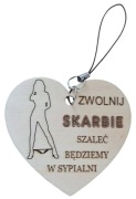Zawieszka do samochodu na lusterko. Grawer wykonany obustronnie. 