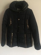 ciepła gruba kurtka bez kaptura, wysoka stójka