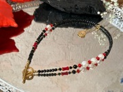 Naszyjnik z Turmalinu, Perły i Czerwonego Koralu „Layla I” miłosne zaklęcia