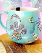 Kubek łapka pieska hand made pod zamówienie 