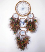 Łapacz snów pawie pióra