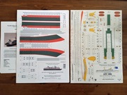 Wydawnictwo Wilhelmshavener, 5 modeli kartonowych statków w skali 1:250