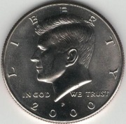 USA Half dollar 1/2 dolara 50 centów 2000 P - 30,61 mm