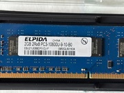 Pamięć DDR3 ELPIDA 2GB 2Rx8 PC3-10600U-9-10-B0 EBJ21UE8BDF0-DJ-F^