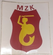 SYRENKA WARSZAWSKA.NAKLEJKA MZK.9X10 CM.