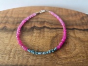 Bransoletka niebieskie diamenty i szafiry