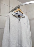 Sweter klasyczny męski XL polo us assn sweterek old money biały jasny ele