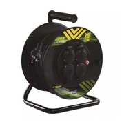 PRZEDŁUŻACZ BĘBNOWY GUMOWY - 4 GNIAZDA, 3X1,5, 25M