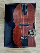 Notes dziennik skórzany szkicownik muzyka scrapbooking struny prezent