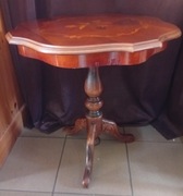 Stolik Ludwikowski inkrustowany, falowany