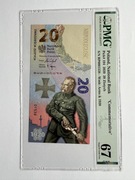 20 zł Bitwa Warszawska PMG 67 Niski numer
