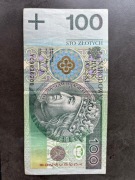 Banknot 100 zł z 1994 roku seria zastępcza YC9836208