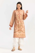 Długa tunika orient M 38 bawełna beżowa w kwiaty floral róże kameez etno