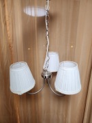 LAMPA WISZĄCA IKEA ARSTID T1223 14412 ŻYRANDOL SUFITOWA BIALA SREBRNA 