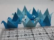 10 x Mini żuraw ptak origami handmade zestaw niebieski, błękitny