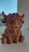Byk Byczek krowa krówka Figurka 3d Highland cow