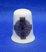 Naparstek Kolekcjonerski Porcelanowy Wales - Krzyż Celtycki 