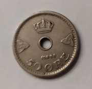Moneta NORWEGIA 50 ore 1948 r.